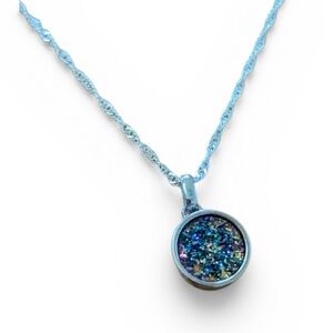 Elegant aura druzy Pendant Necklace